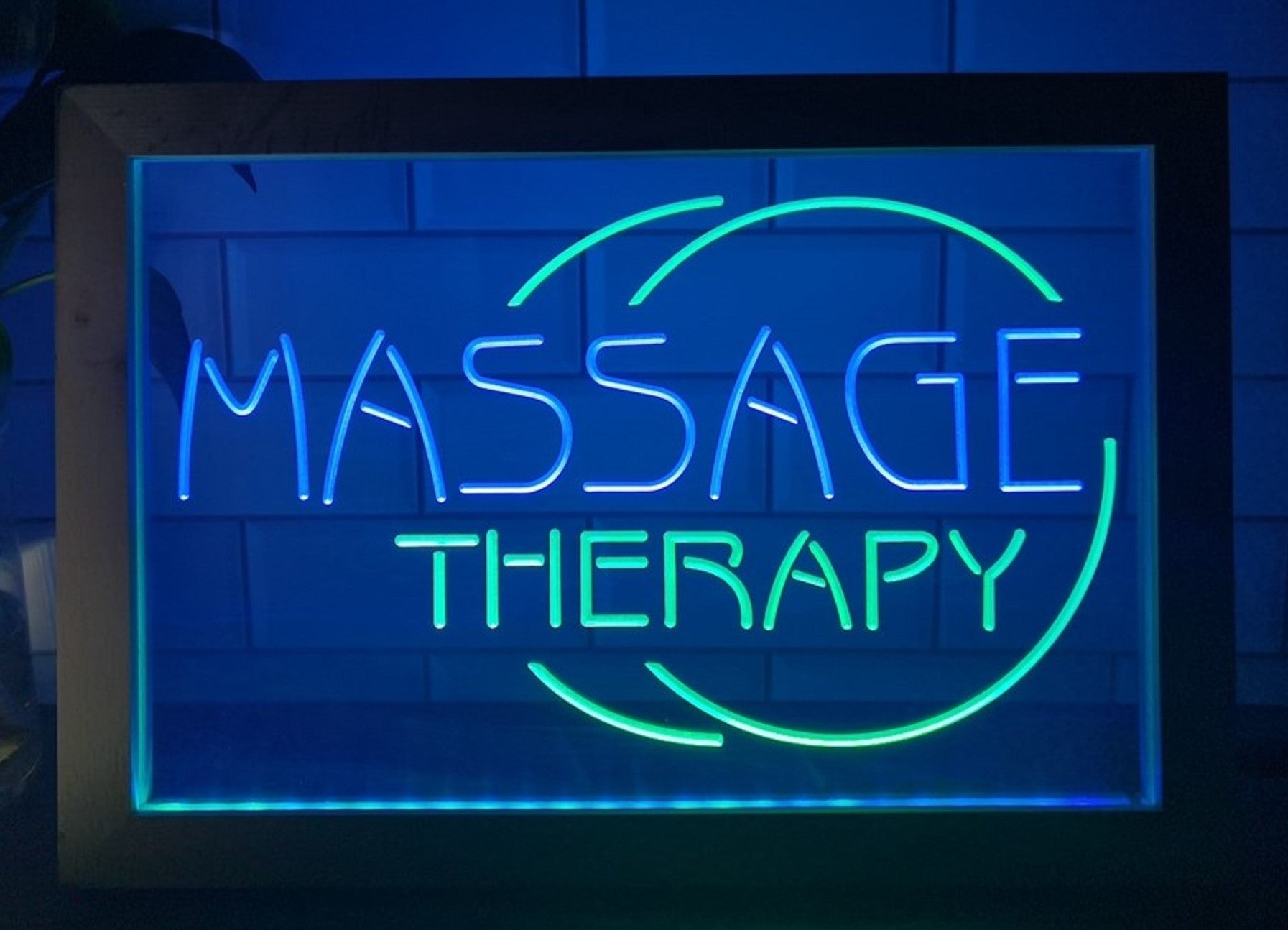 Massage Therapy Led Neon Sign Framed Massage Spa Beauty Salon Decor