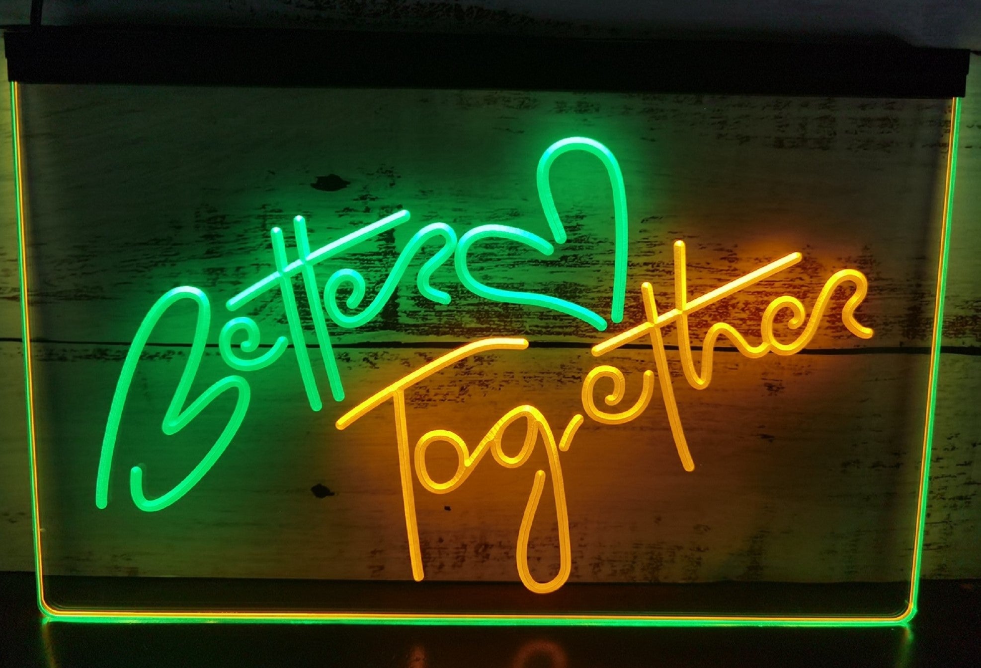 Better Love Together Led Neon Sign Dual Color Home Office Wedding Party Decor