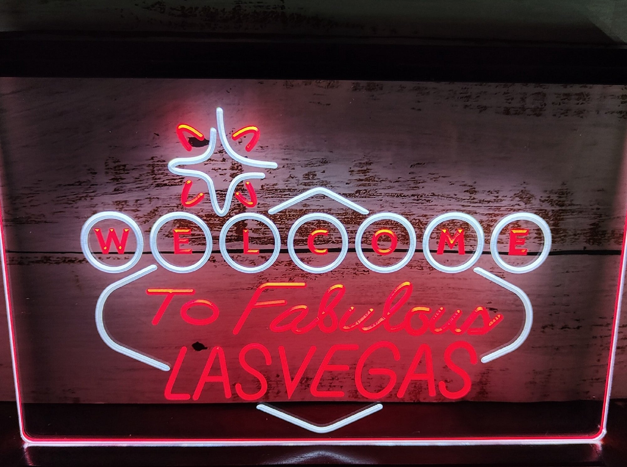 Welcome To Fabulous Las vegas Led Neon Sign Dual Color Wall Or Desktop Decor