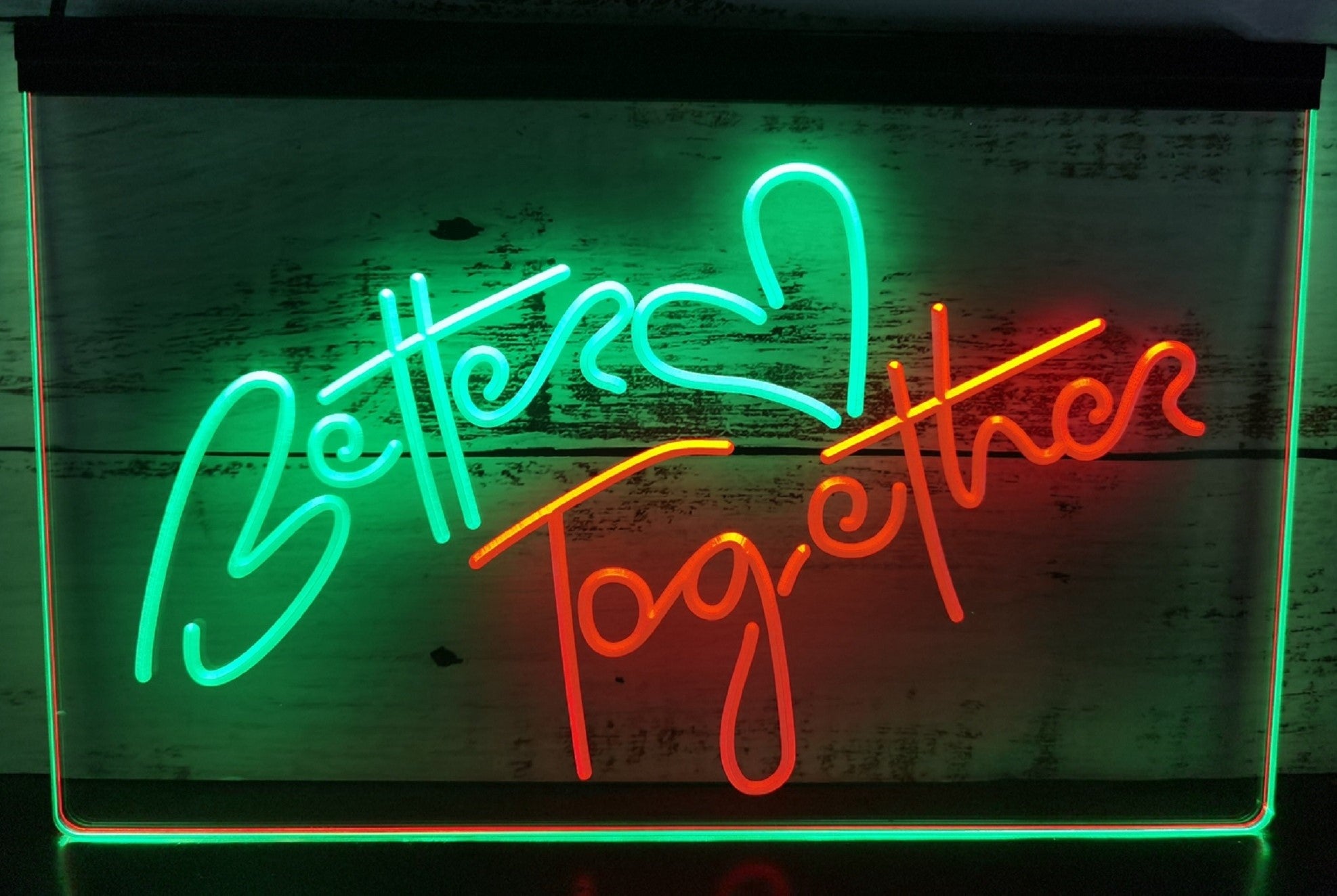 Better Love Together Led Neon Sign Dual Color Home Office Wedding Party Decor