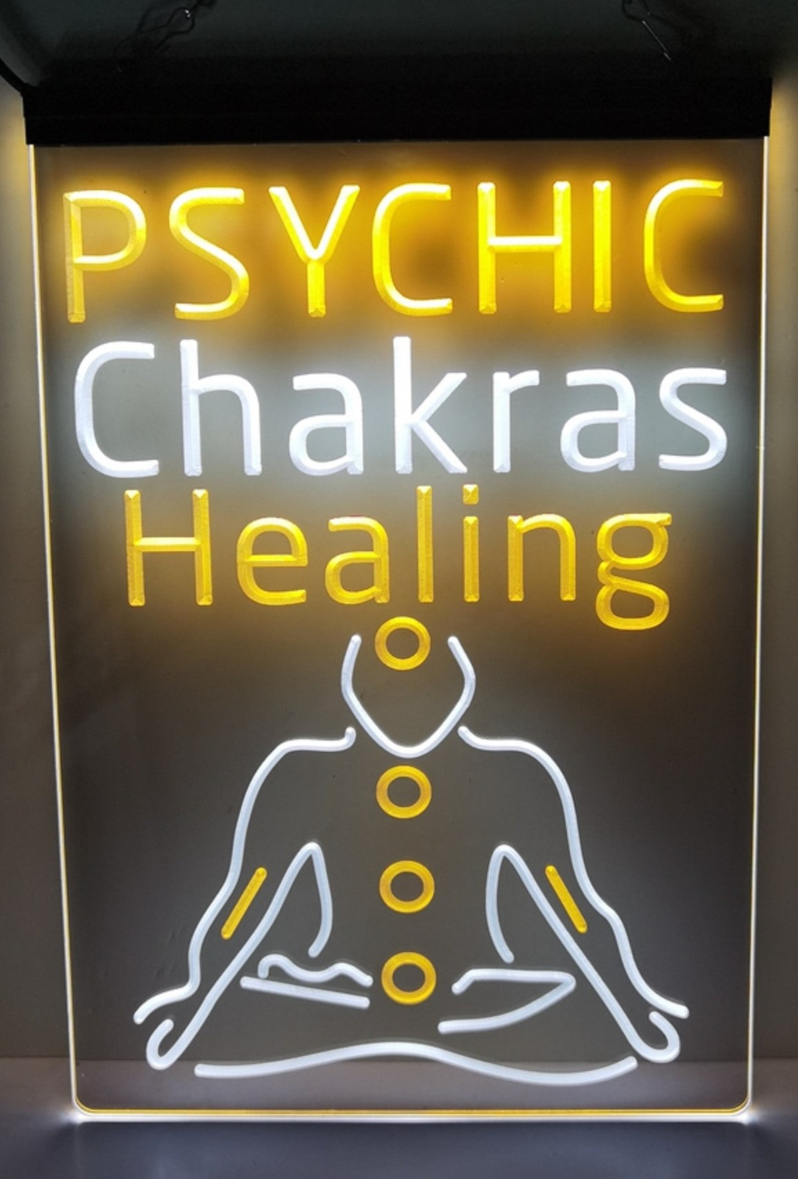 Psychic Chakras Healing Led Neon Sign Dual Color Tarot Shop Decor Wall Hanging OR Desktop