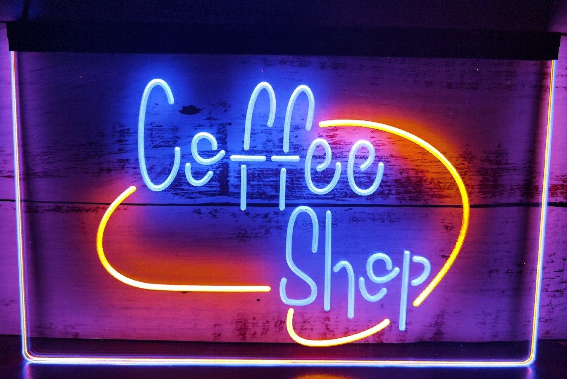 Coffee Shop Open Led Neon Sign Dual Color Coffee Shop Decor