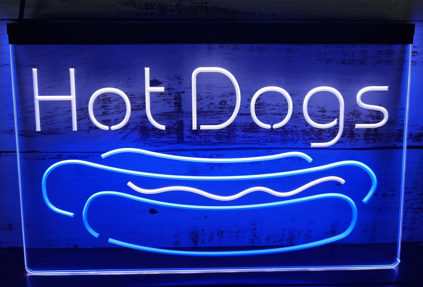Hot Dogs Led Neon Sign Dual Color Burger Hot Dog Restaurant Decor