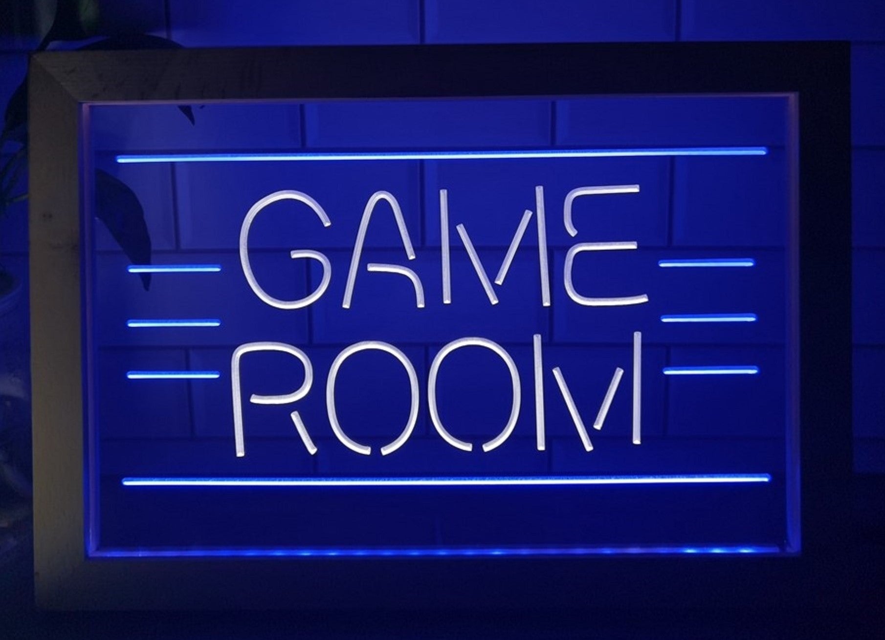 Game Room Led Neon Sign Framed Home Game Room Arcade Shop Decor
