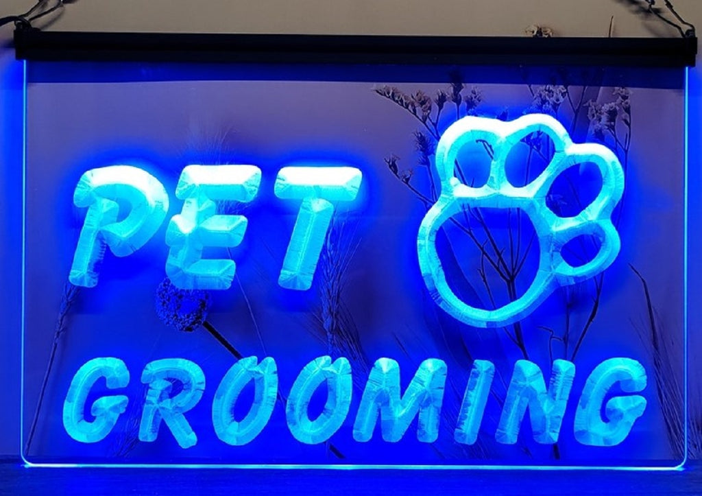 Pet Grooming Led Neon Sign Dog Grooming Pet Shop Decor