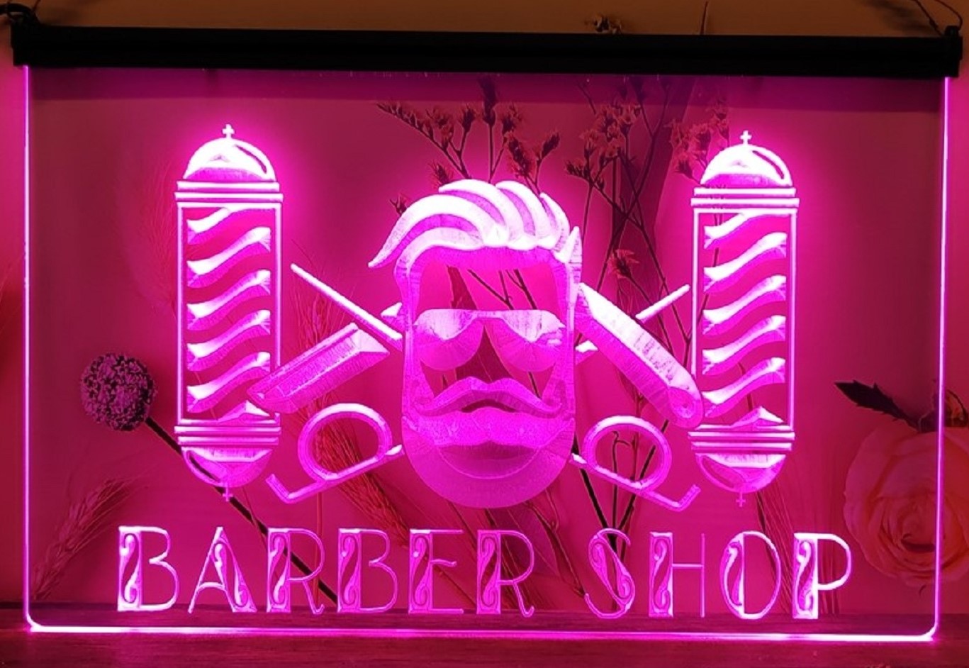 Barber Shop Pole Led Neon Sign Haircut Salon Barber Shop Decor
