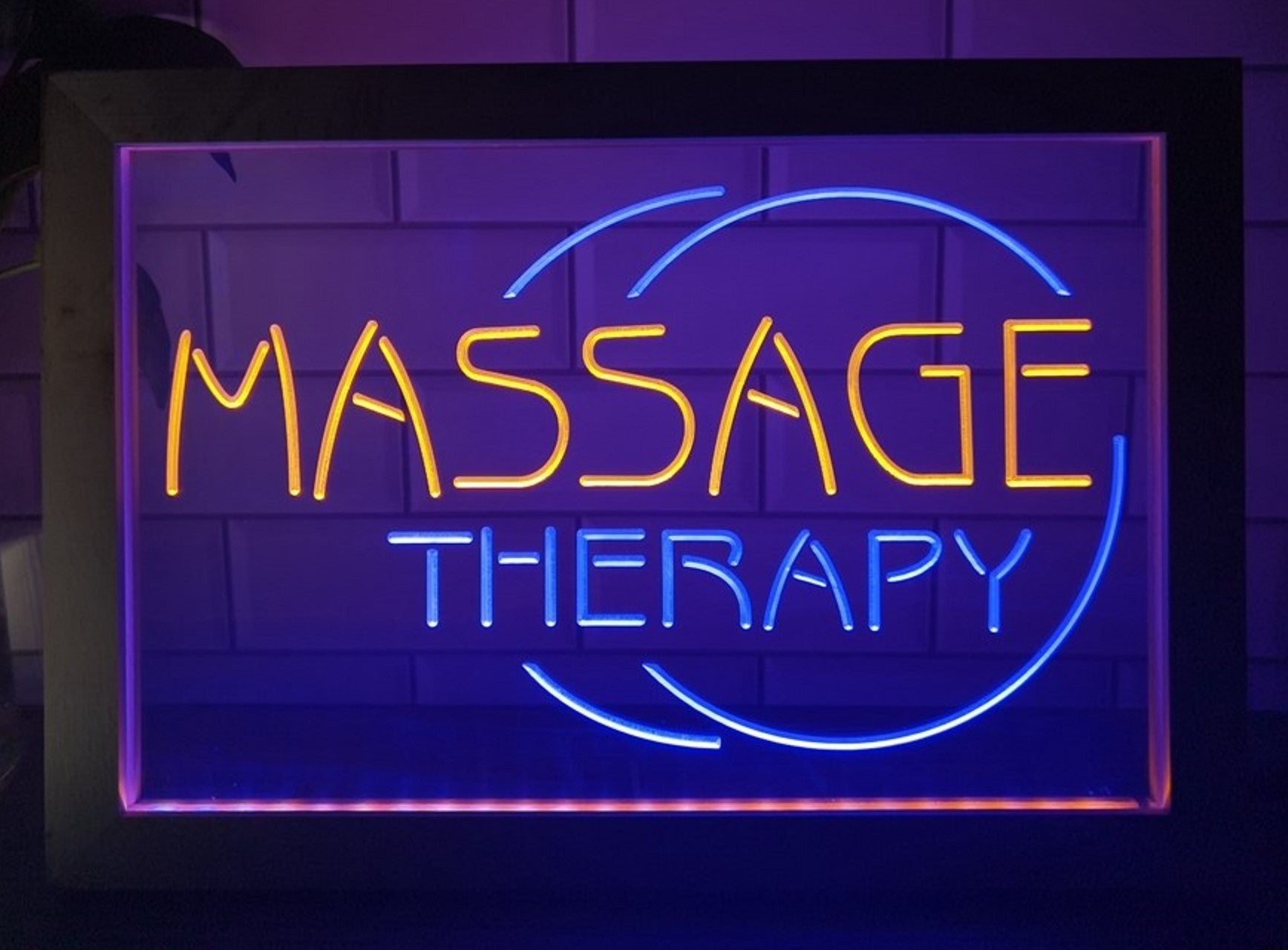 Massage Therapy Led Neon Sign Framed Massage Spa Beauty Salon Decor