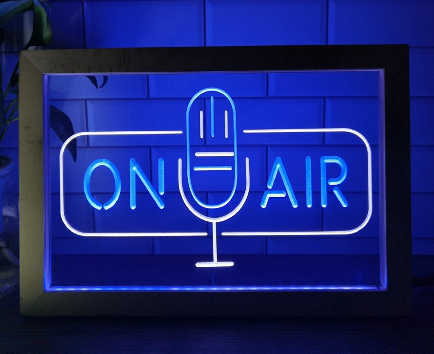 On Air Speaker Led Neon Sign Framed Home Studio Room Audio Recording Studio Decor