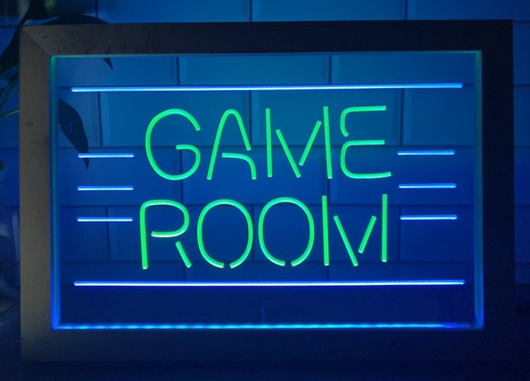 Game Room Led Neon Sign Framed Home Game Room Arcade Shop Decor