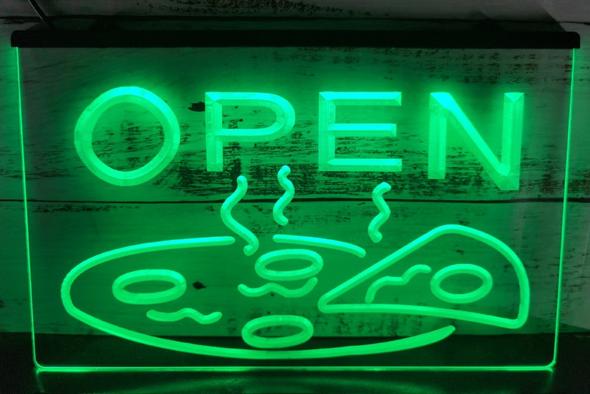 Open Hot Pizza Led Neon Sign Pizzeria Restaurant Wall Hanging Decor