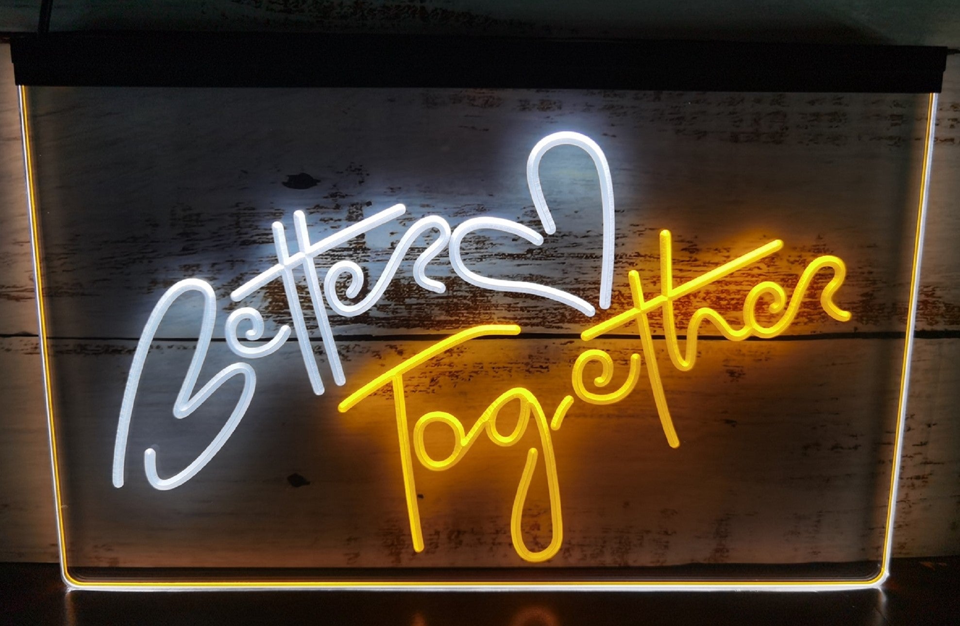 Better Love Together Led Neon Sign Dual Color Home Office Wedding Party Decor