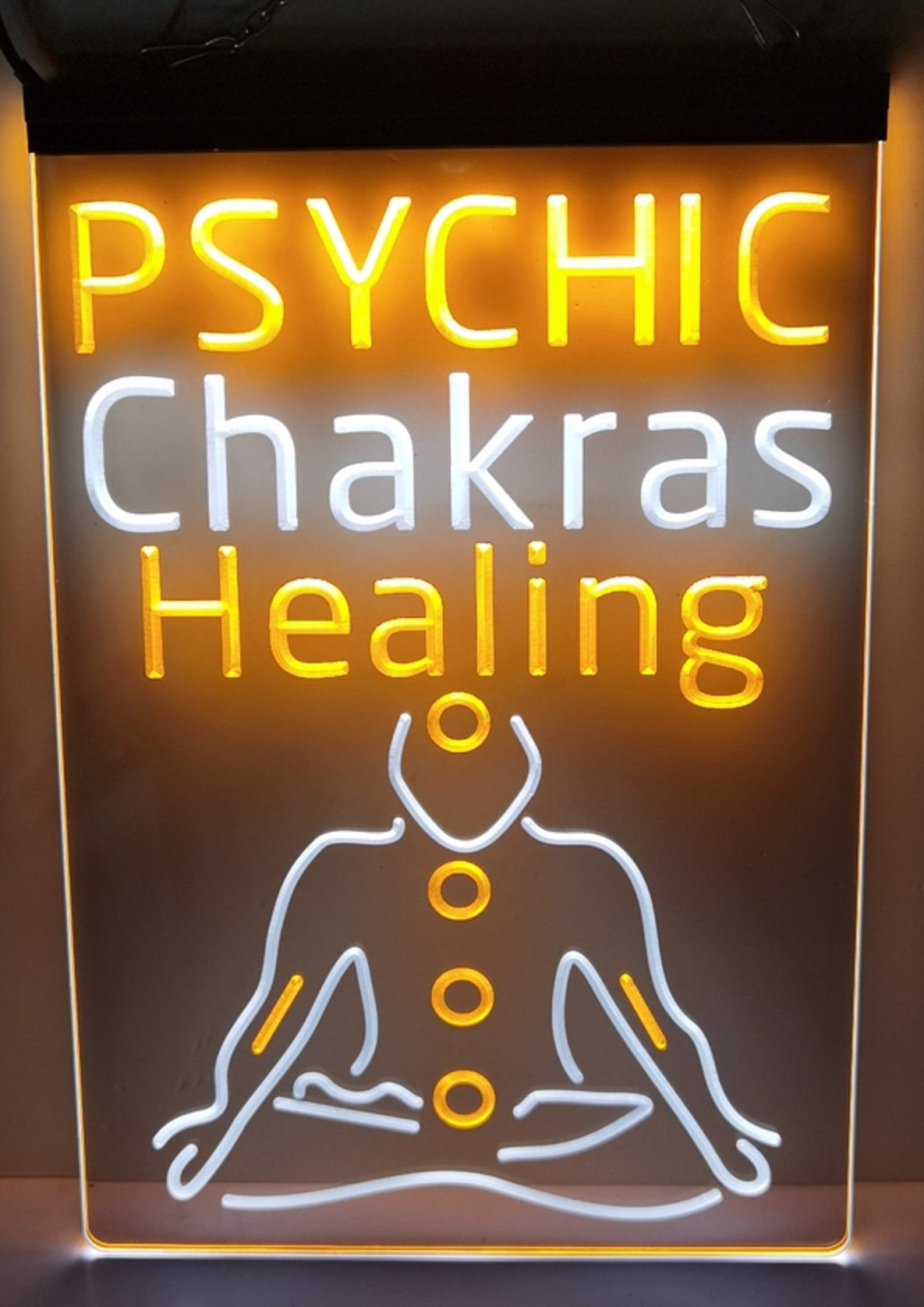 Psychic Chakras Healing Led Neon Sign Dual Color Tarot Shop Decor Wall Hanging OR Desktop