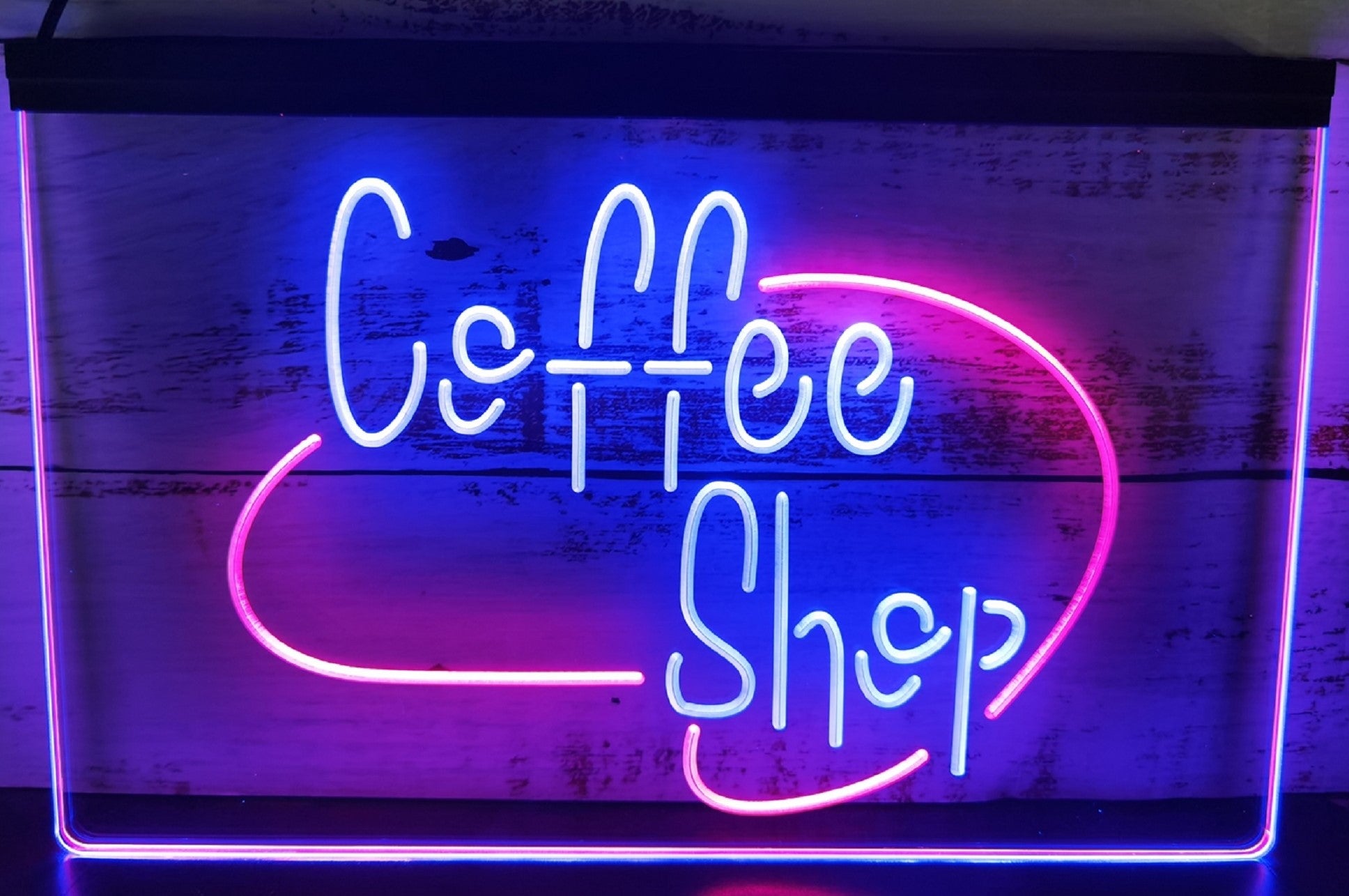 Coffee Shop Open Led Neon Sign Dual Color Coffee Shop Decor