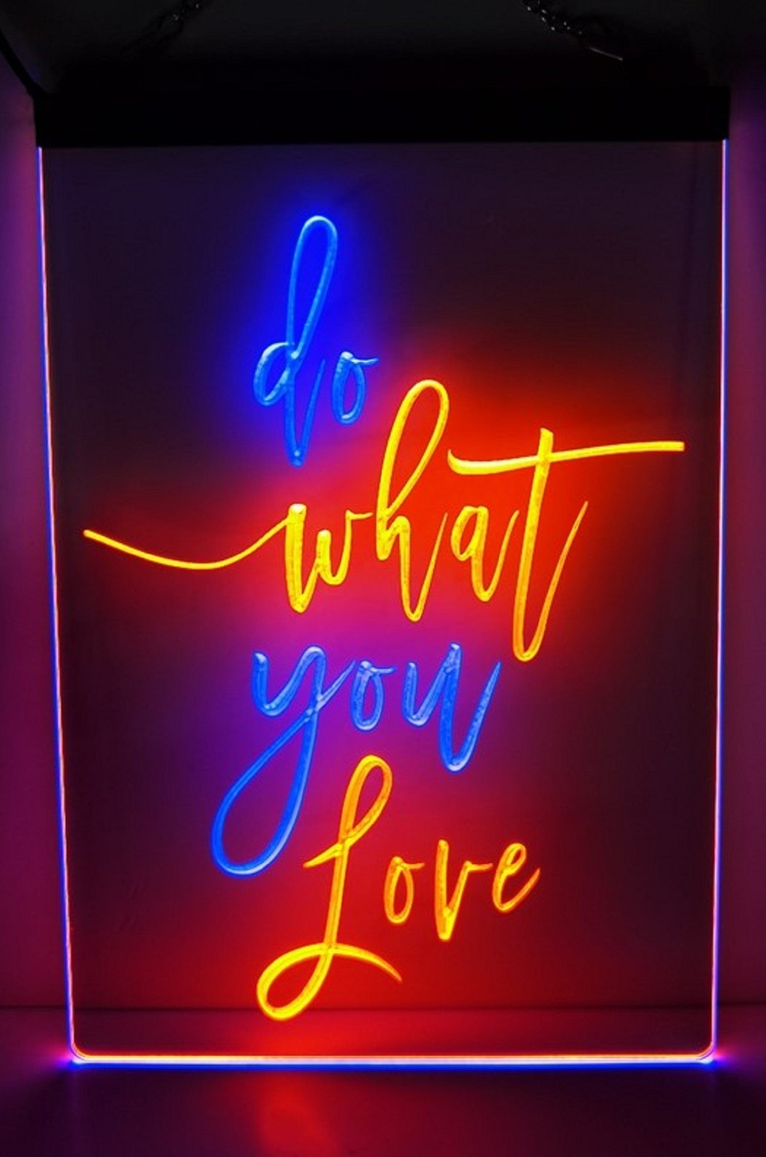 Do What You Love Led Neon Sign Dual Color Home Man Cave Office Party Wall OR Desktop Decor