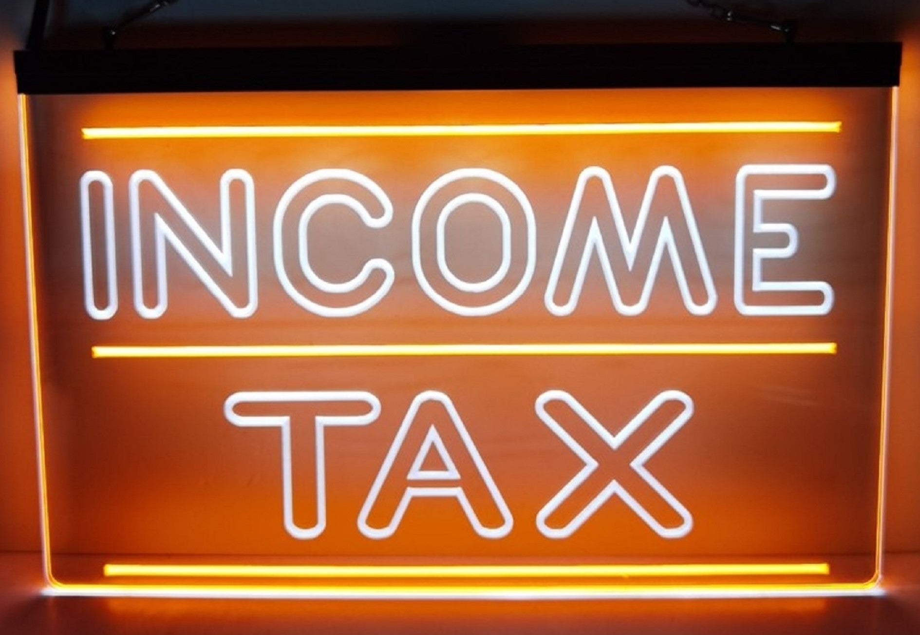 Income Tax Led Neon Sign Dual Color Accountant Income Tax Service Office Decor