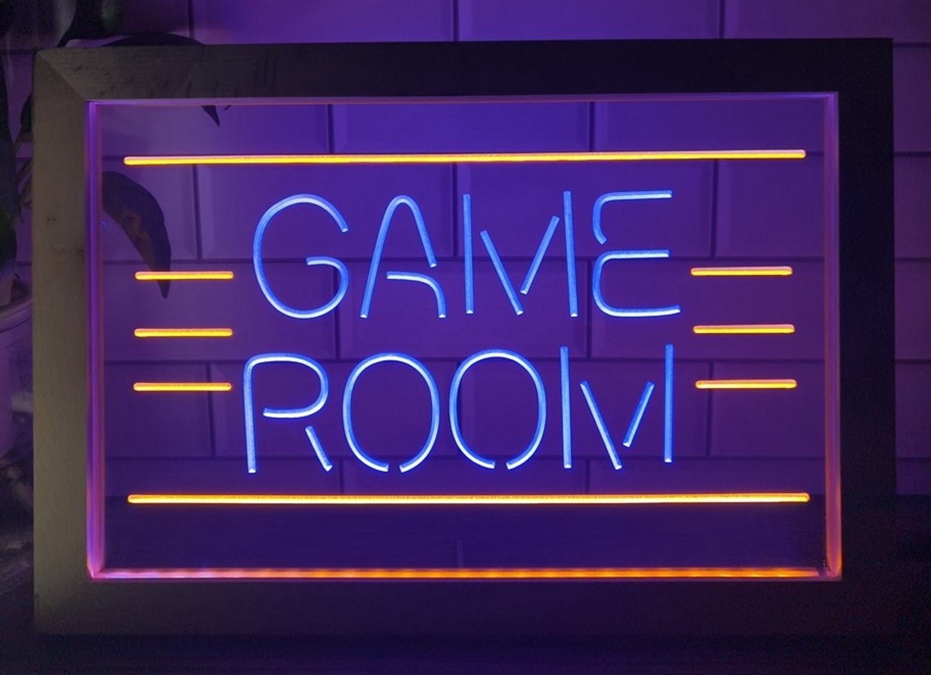 Game Room Led Neon Sign Framed Home Game Room Arcade Shop Decor