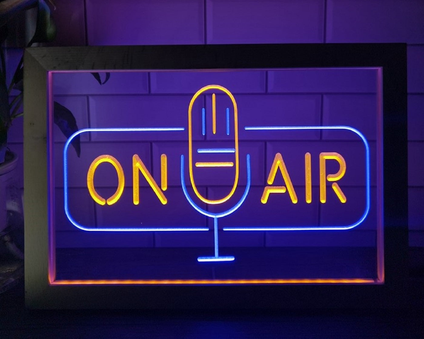 On Air Speaker Led Neon Sign Framed Home Studio Room Audio Recording Studio Decor