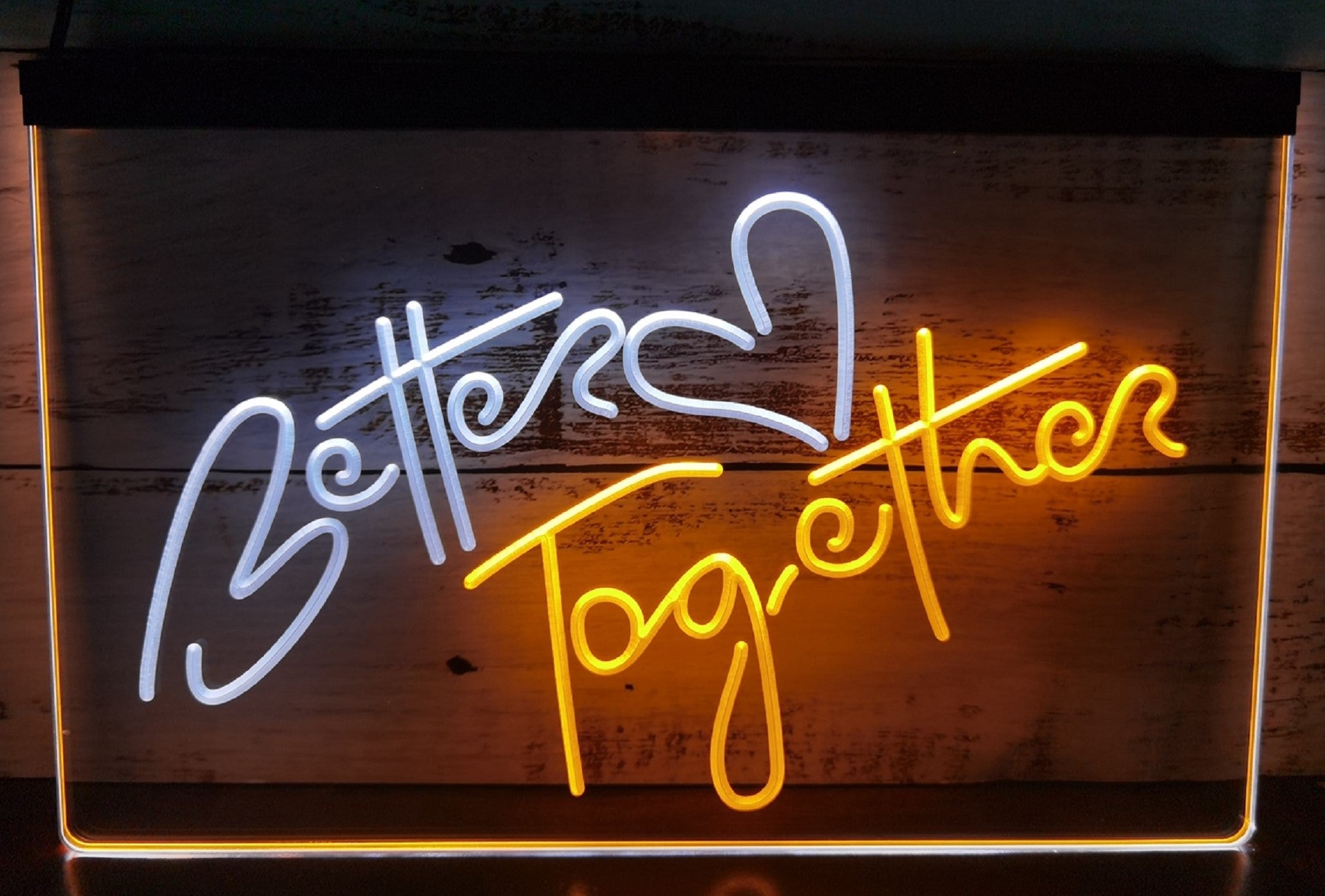 Better Love Together Led Neon Sign Dual Color Home Office Wedding Party Decor