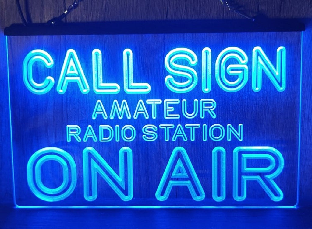Custom Call Sign Led Neon Sign Amateur Ham Radio Station On Air