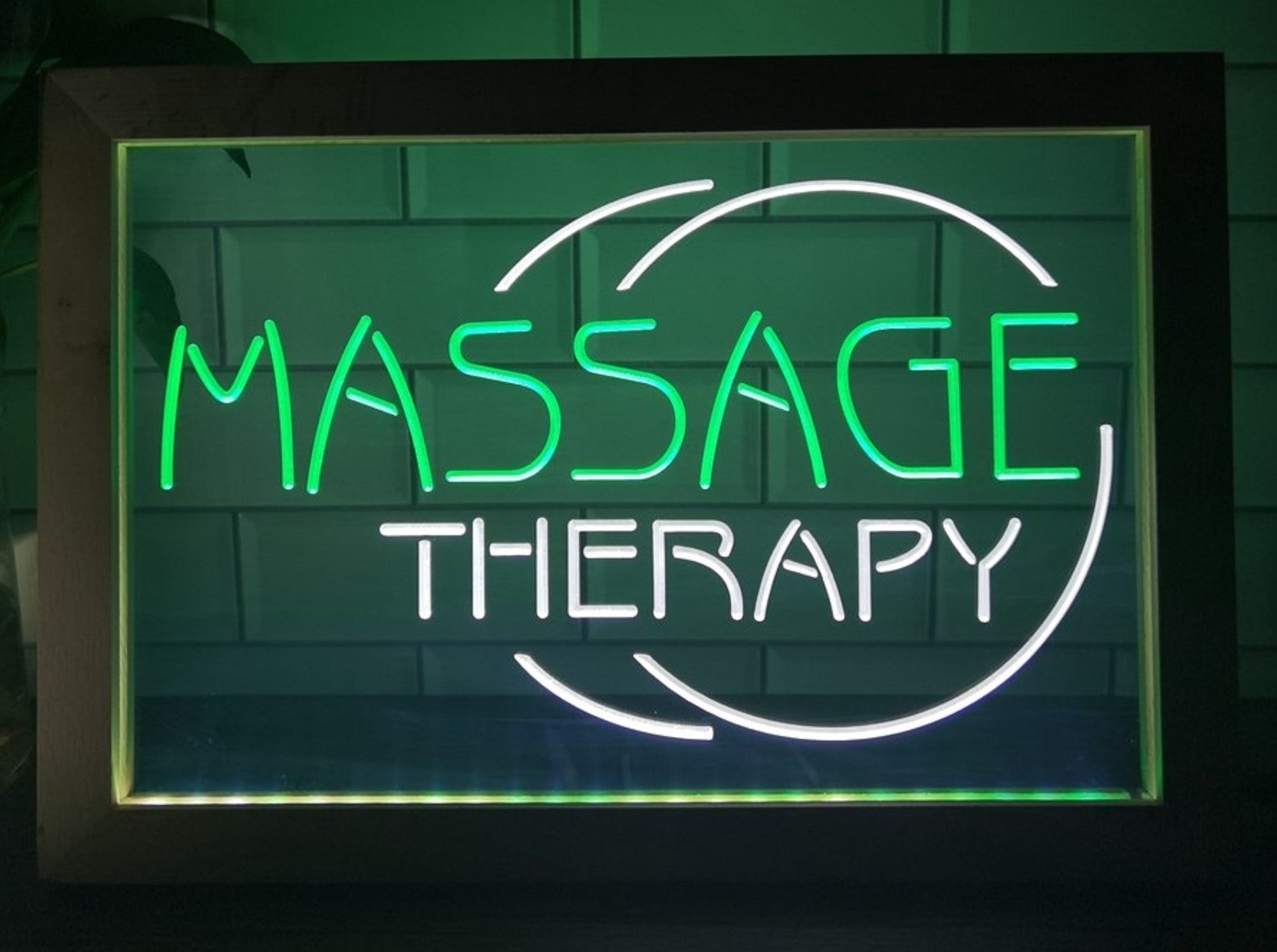 Massage Therapy Led Neon Sign Framed Massage Spa Beauty Salon Decor