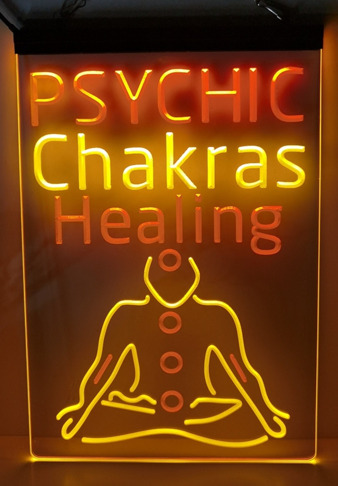 Psychic Chakras Healing Led Neon Sign Dual Color Tarot Shop Decor Wall Hanging OR Desktop