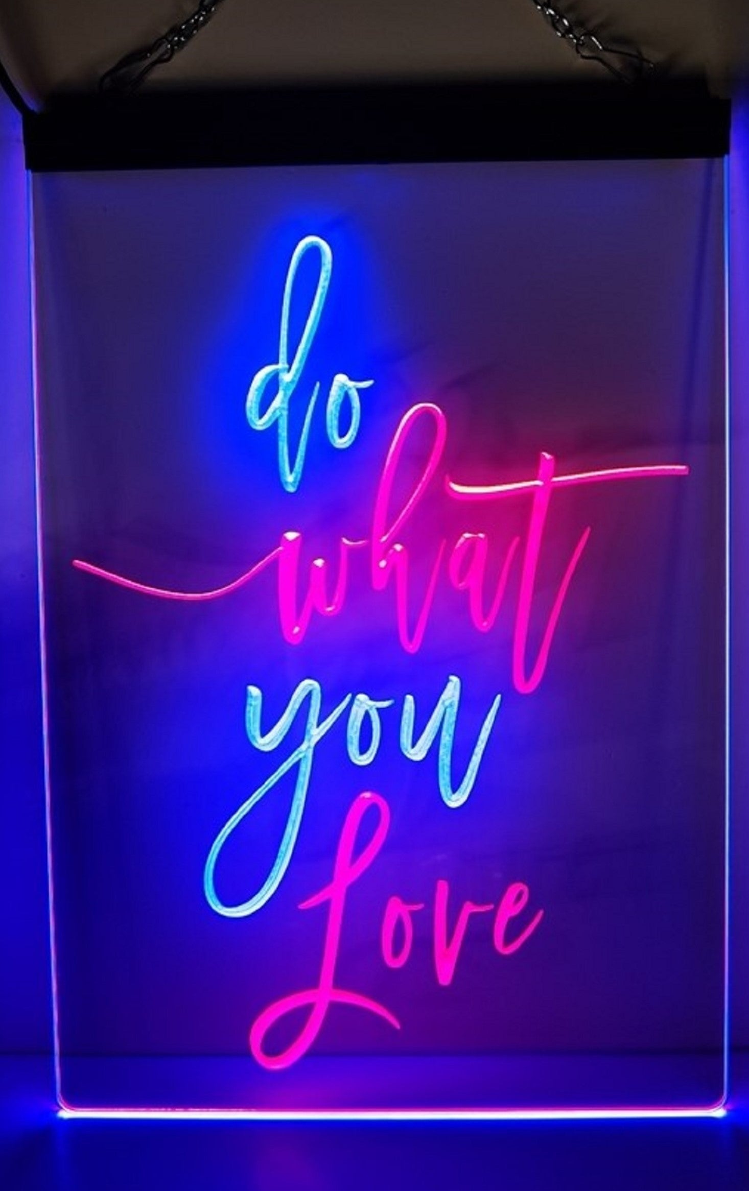 Do What You Love Led Neon Sign Dual Color Home Man Cave Office Party Wall OR Desktop Decor