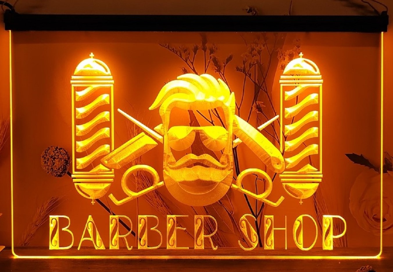 Barber Shop Pole Led Neon Sign Haircut Salon Barber Shop Decor
