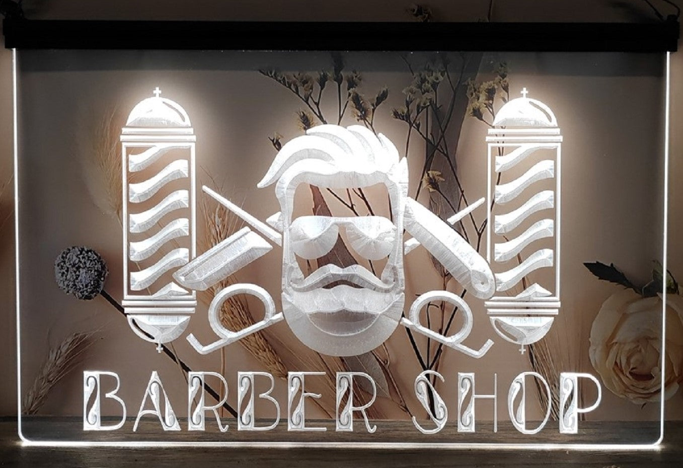 Barber Shop Pole Led Neon Sign Haircut Salon Barber Shop Decor