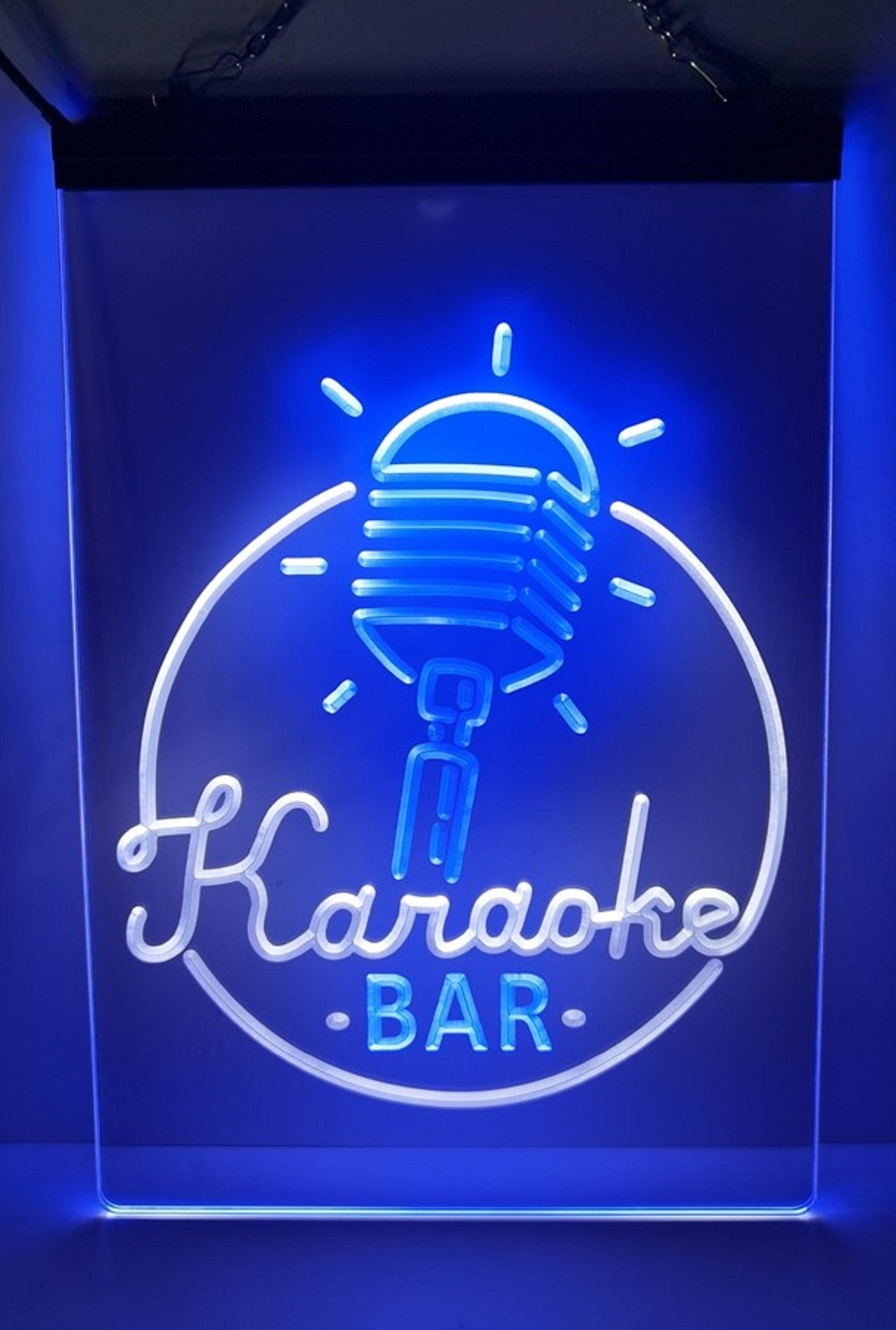 Karaoke Bar Led Neon Sign Dual Color Home Music Room Karaoke Club Studio Music Decor