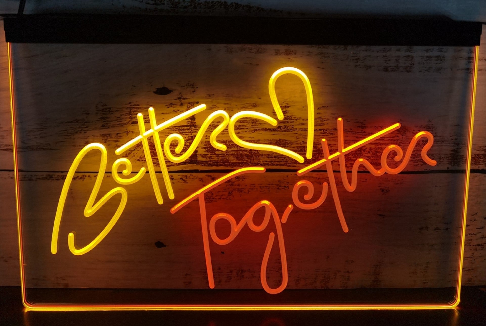 Better Love Together Led Neon Sign Dual Color Home Office Wedding Party Decor