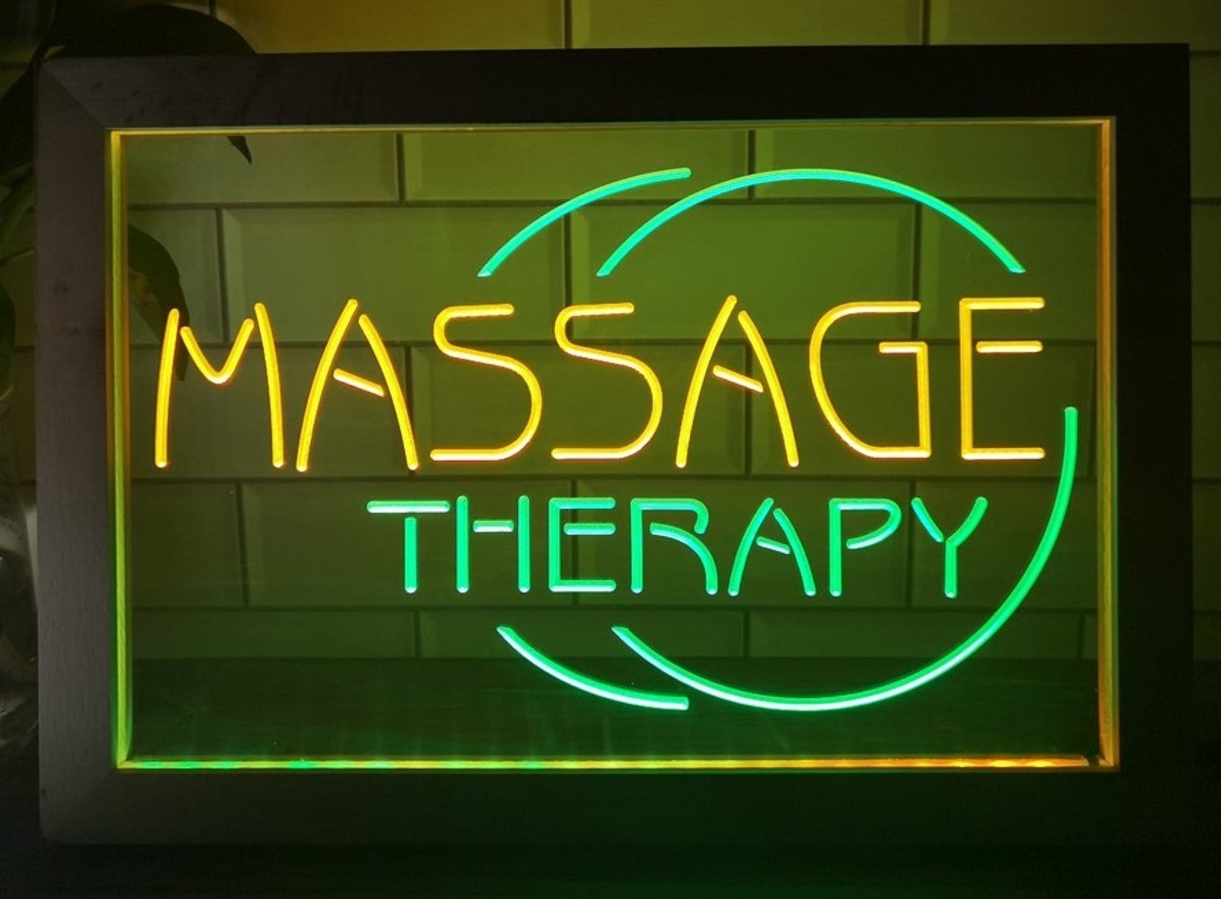 Massage Therapy Led Neon Sign Framed Massage Spa Beauty Salon Decor