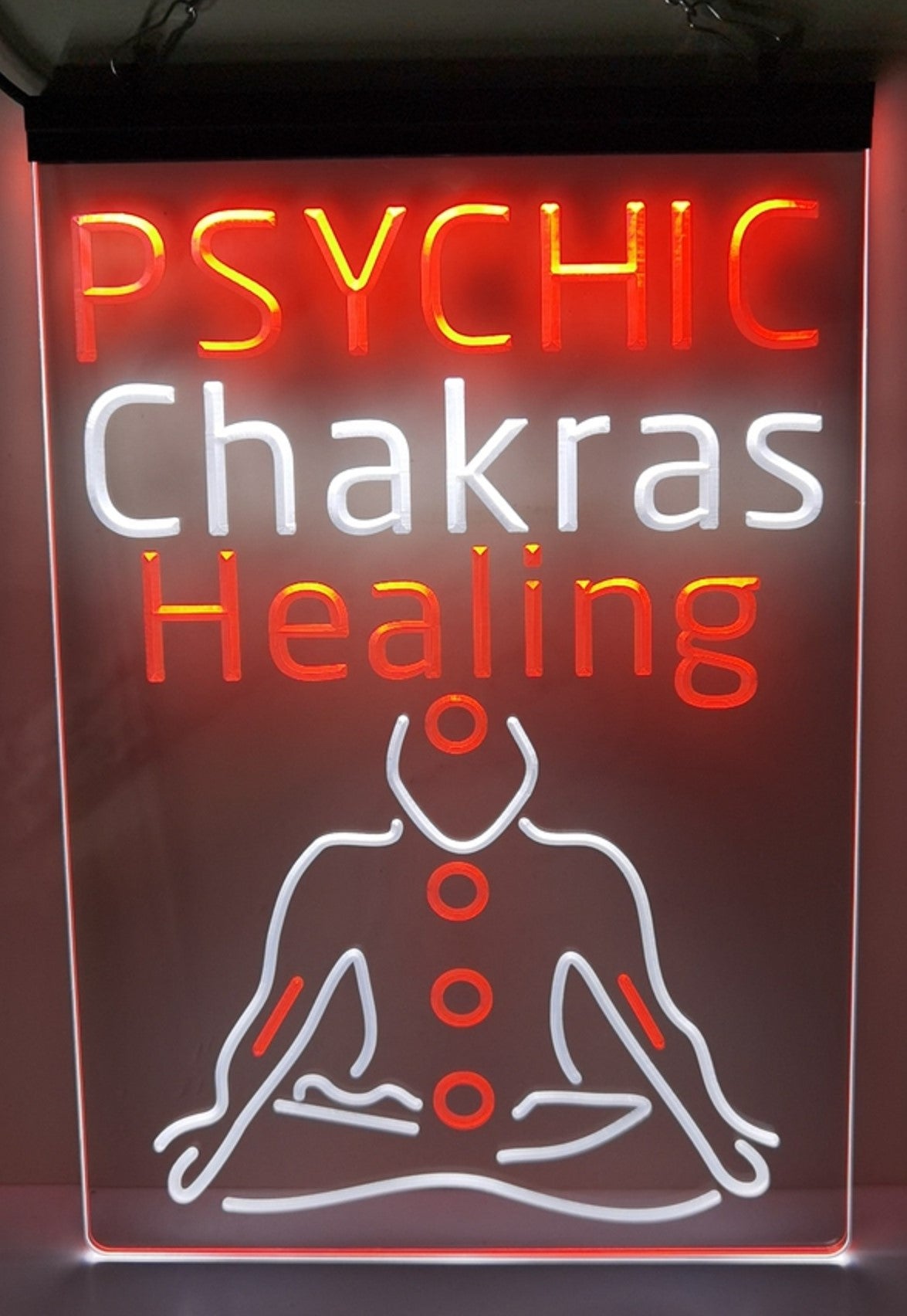 Psychic Chakras Healing Led Neon Sign Dual Color Tarot Shop Decor Wall Hanging OR Desktop