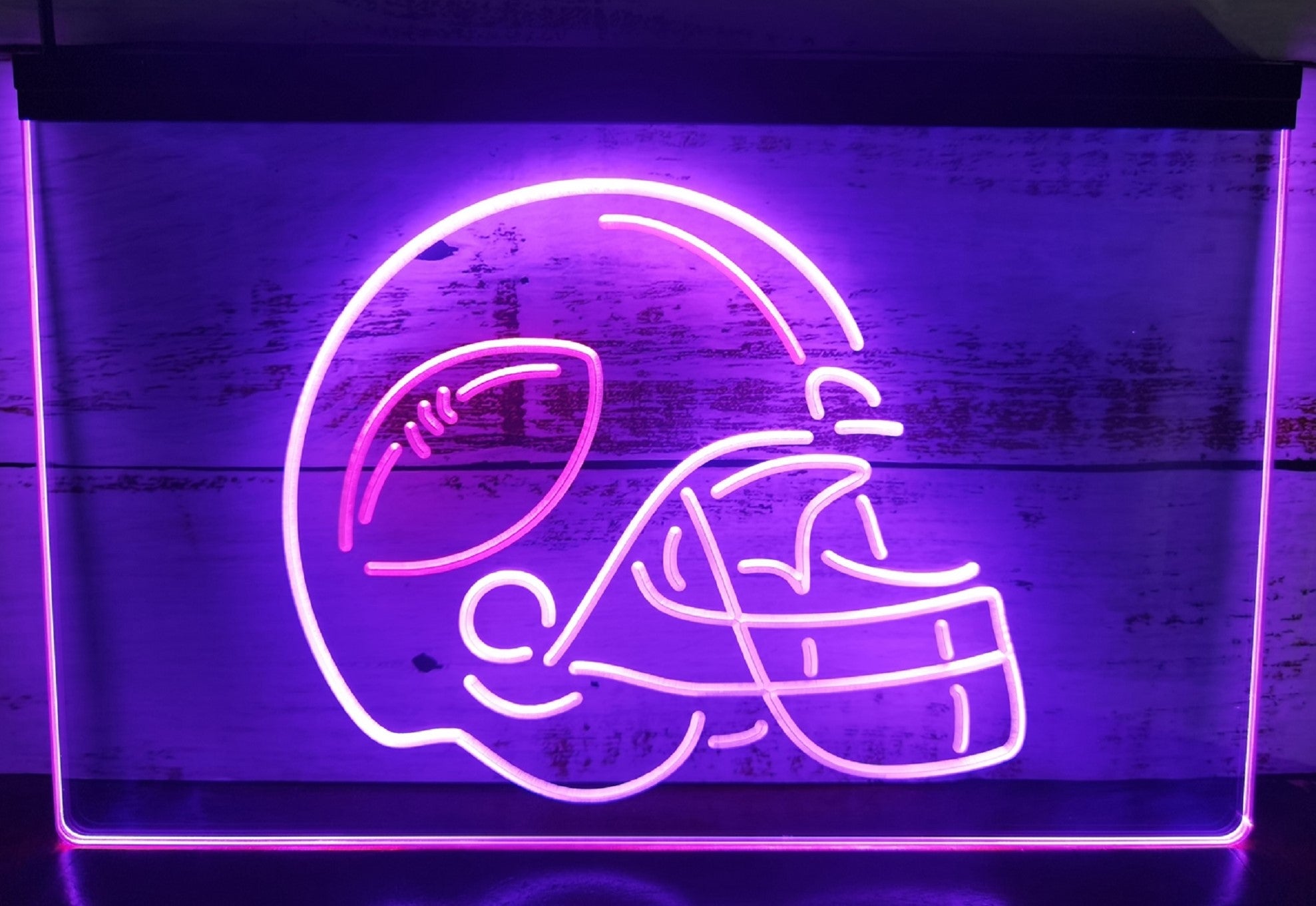 Football Helmet Led Neon Sign Dual Color Wall Hanging Or Desktop Decor