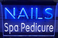 Nails Spa Pedicure Led Neon Sign Dual Color Spa Beauty Salon Decor