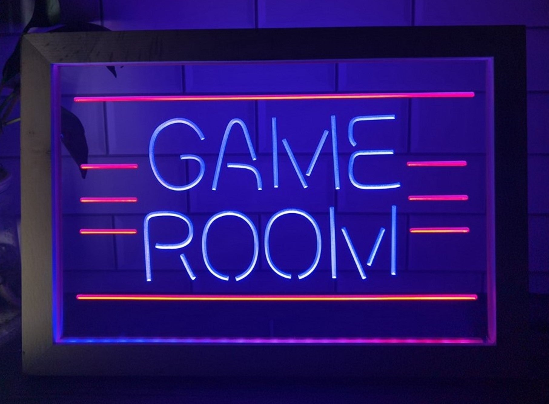 Game Room Led Neon Sign Framed Home Game Room Arcade Shop Decor