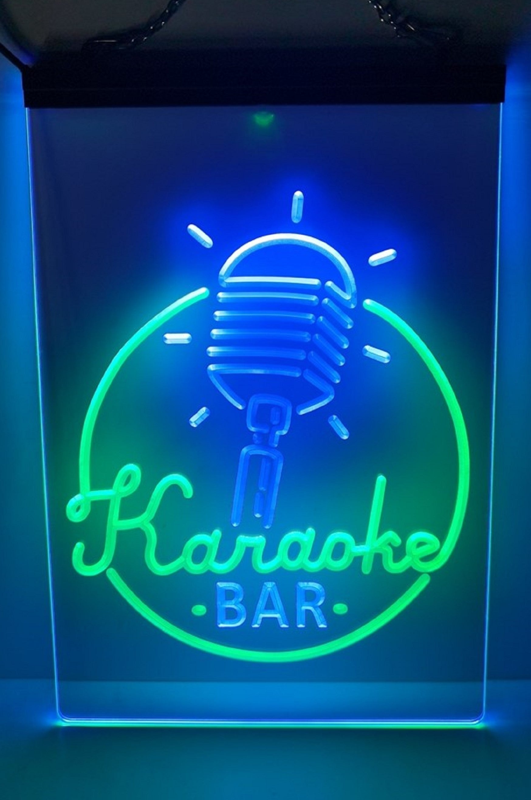 Karaoke Bar Led Neon Sign Dual Color Home Music Room Karaoke Club Studio Music Decor