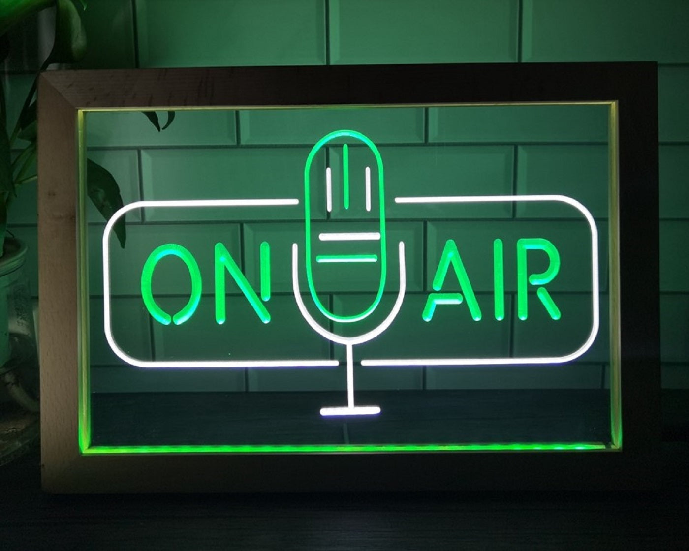 On Air Speaker Led Neon Sign Framed Home Studio Room Audio Recording Studio Decor