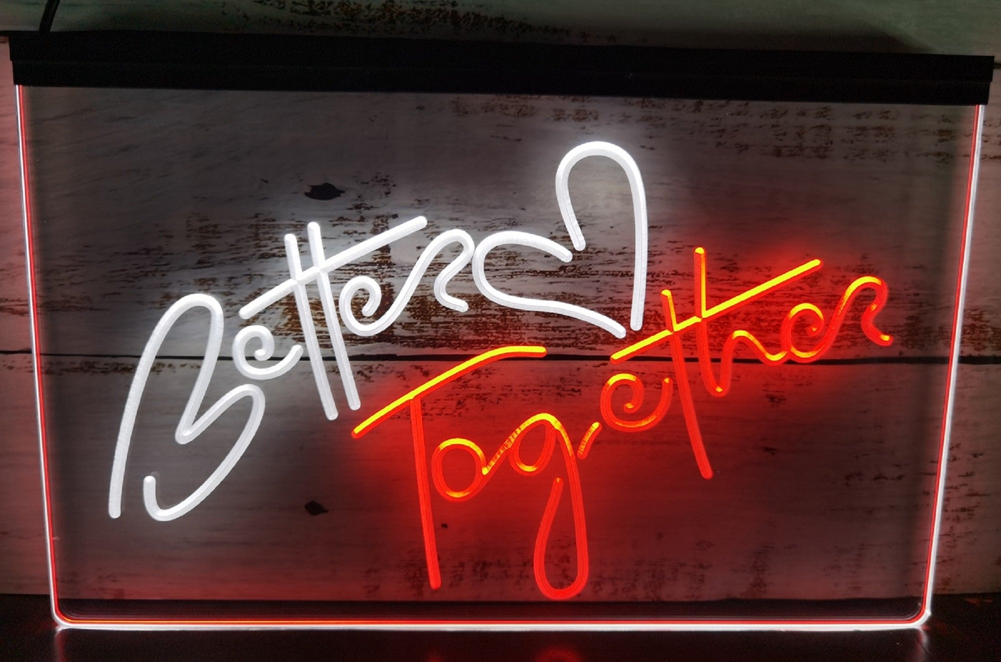 Better Love Together Led Neon Sign Dual Color Home Office Wedding Party Decor