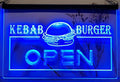 Kebab Burger Open Led Neon Sign Kebab Burger Restaurant Decor
