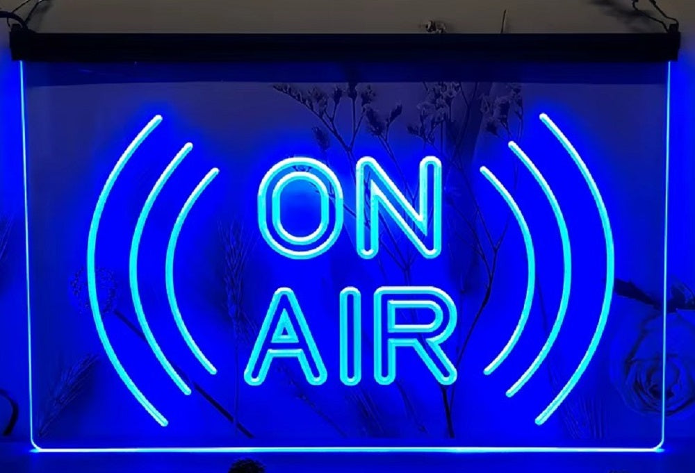 On Air Waves Led Neon Sign Home Studio Room Audio Radio Studio Decor