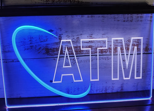ATM Led Neon Sign Dual Color Store Shop Grocery Coffee Shop Restaurant Decor