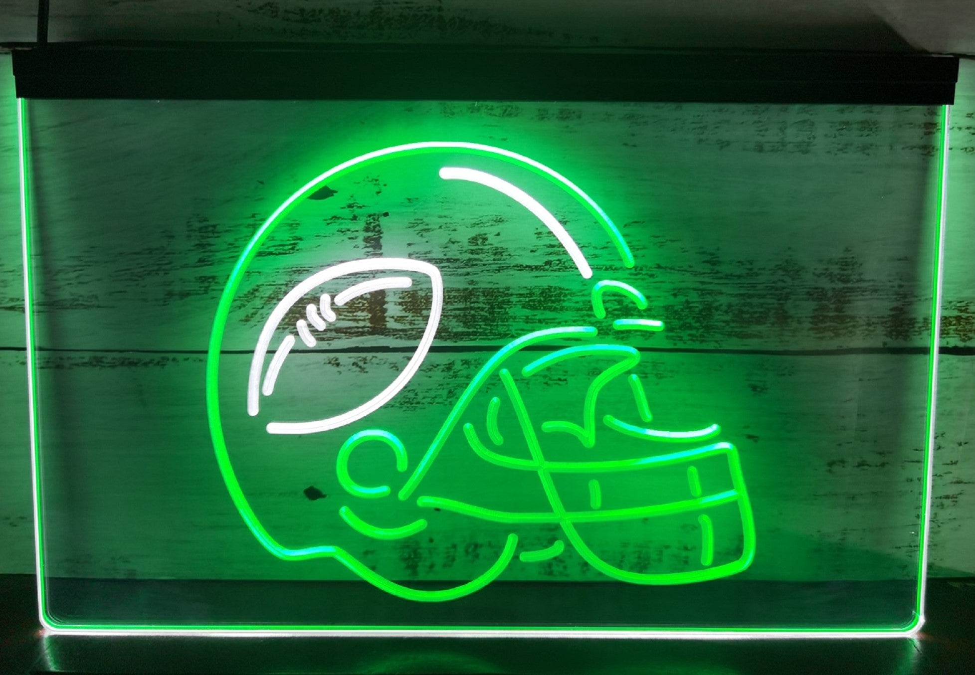 Football Helmet Led Neon Sign Dual Color Wall Hanging Or Desktop Decor