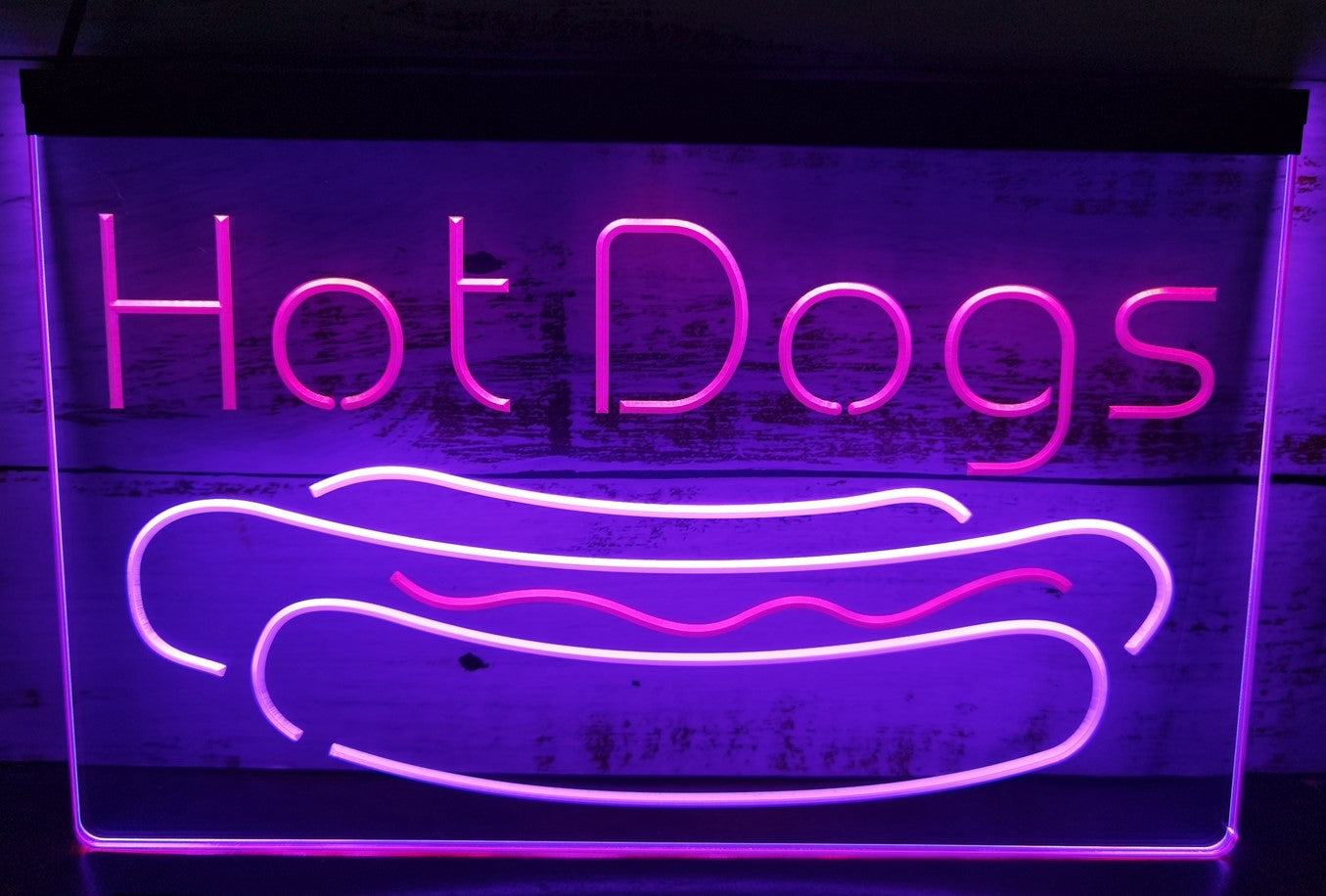 Hot Dogs Led Neon Sign Dual Color Burger Hot Dog Restaurant Decor