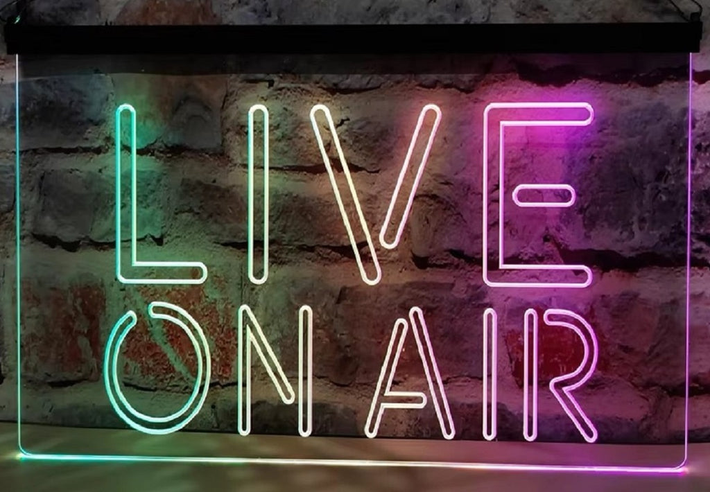 Live On Air Led Neon Sign Multi Mode Home Radio TV Studio Music Studio Decor