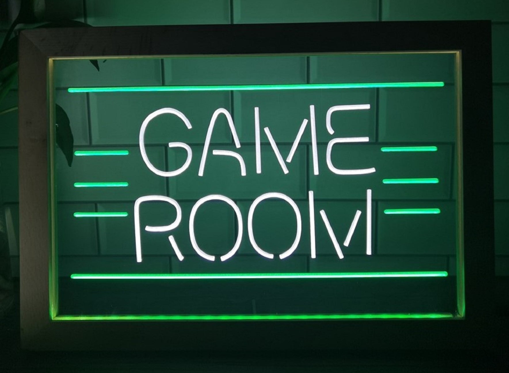 Game Room Led Neon Sign Framed Home Game Room Arcade Shop Decor
