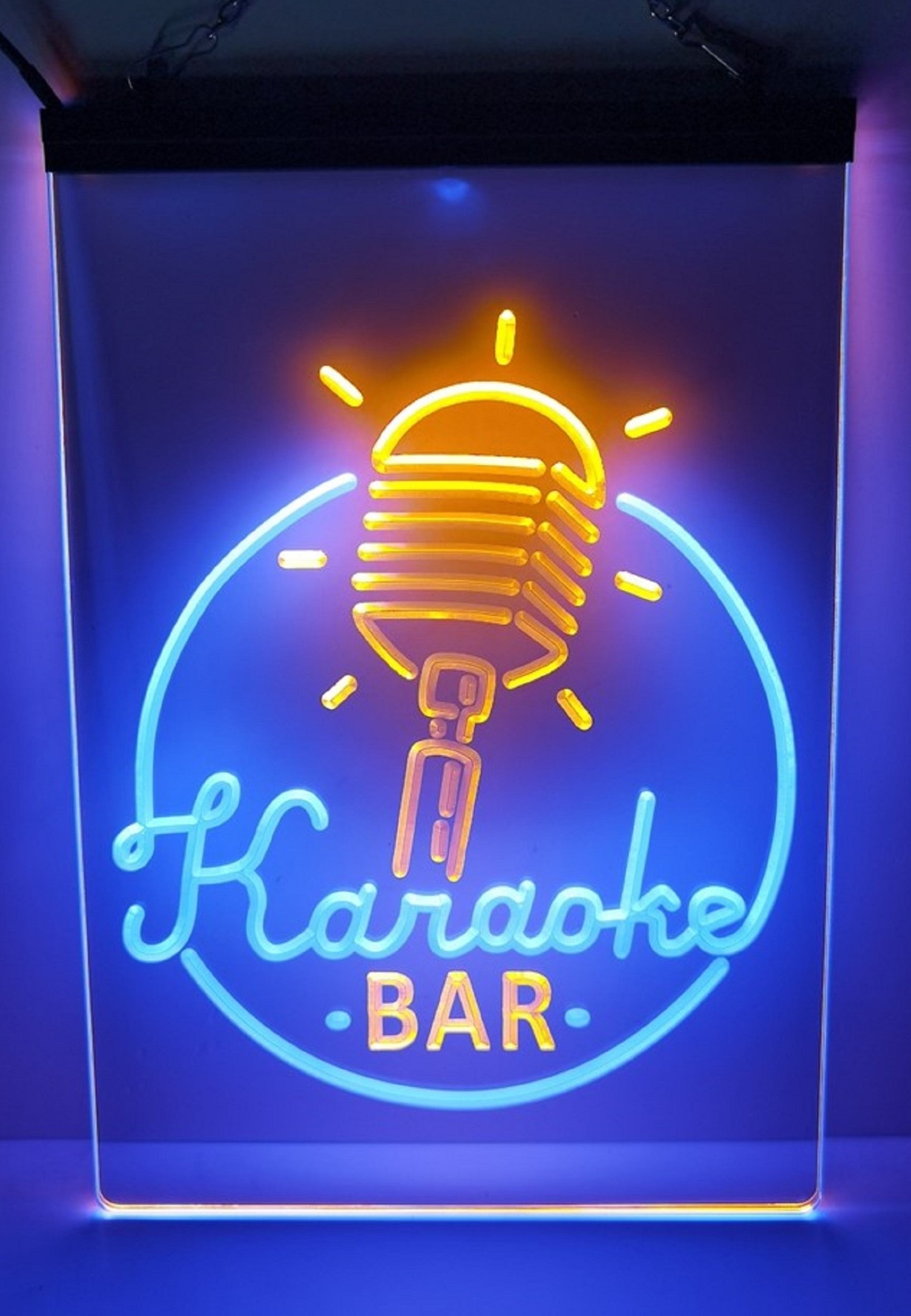 Karaoke Bar Led Neon Sign Dual Color Home Music Room Karaoke Club Studio Music Decor