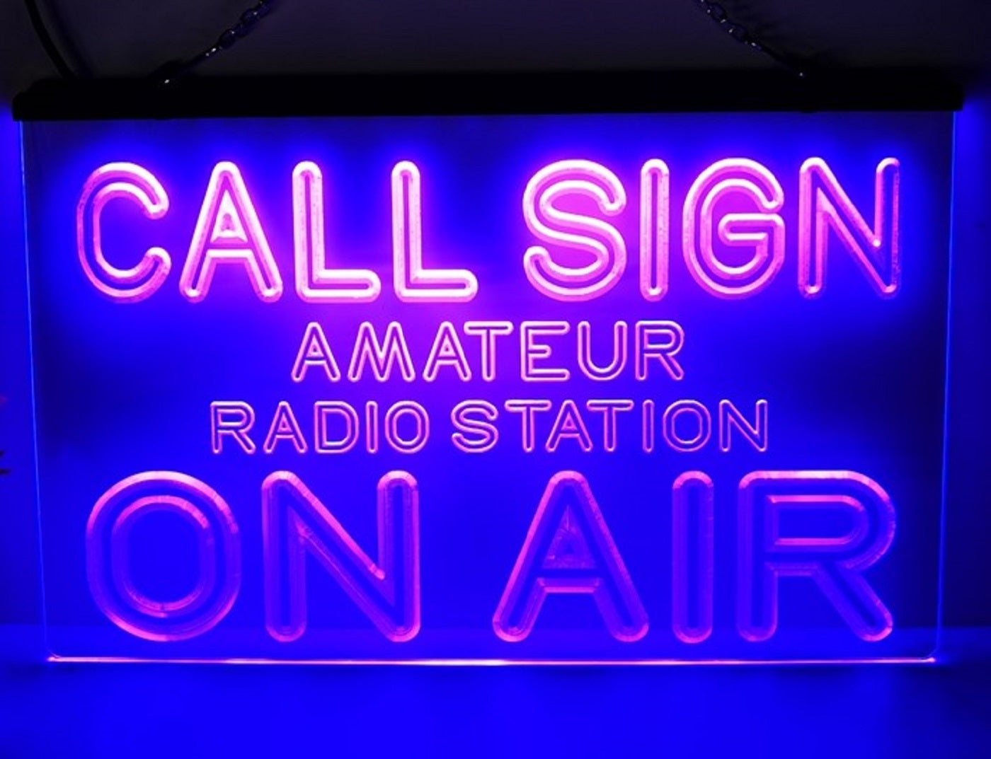 Custom Call Sign Led Neon Sign Amateur Ham Radio Station On Air