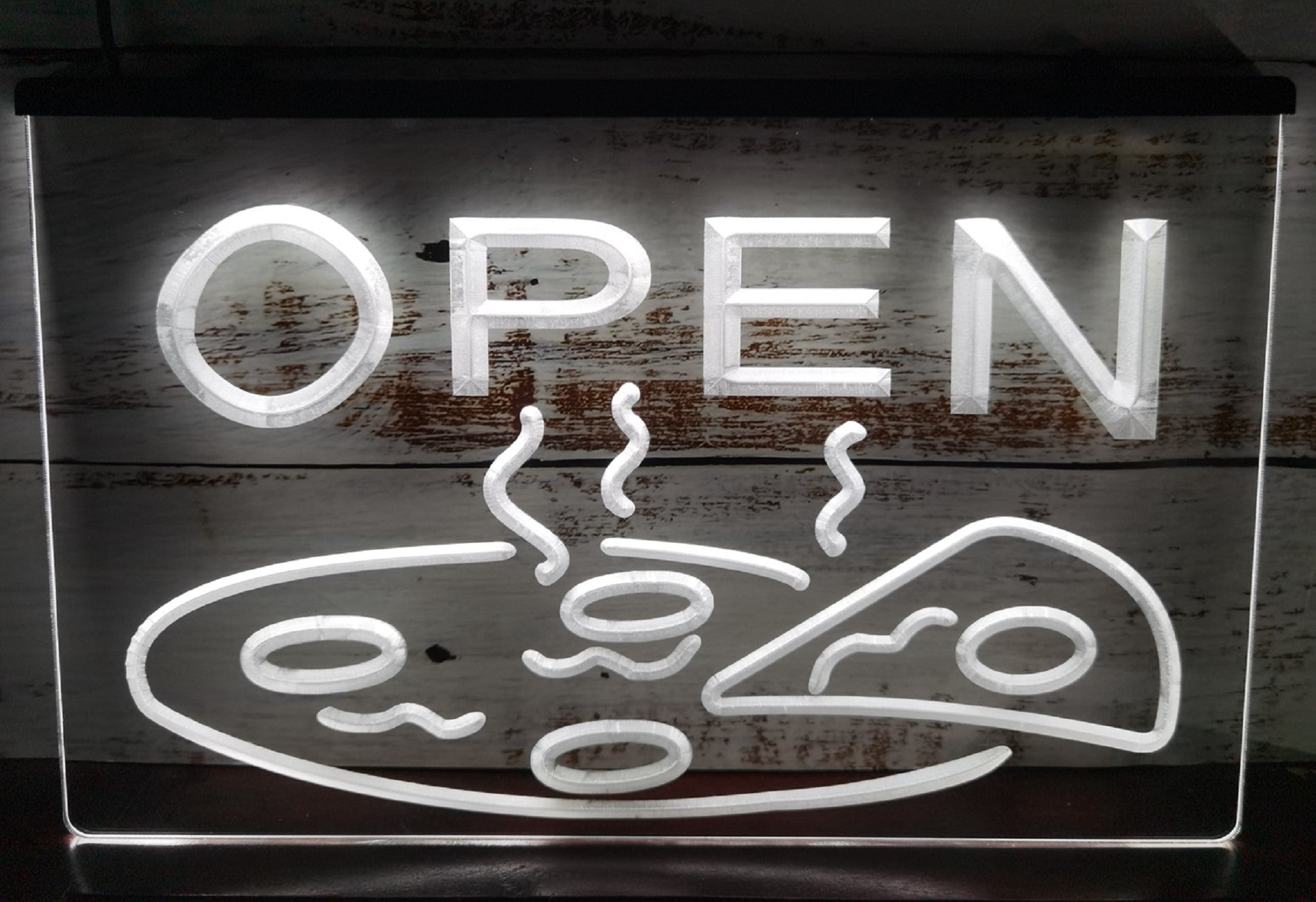 Open Hot Pizza Led Neon Sign Pizzeria Restaurant Wall Hanging Decor