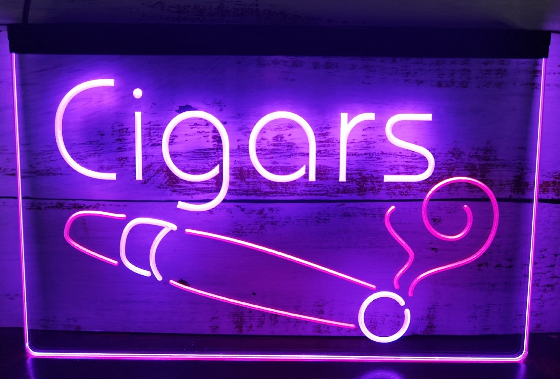 Cigars Led Neon Sign Dual Color Cigar Lounge Tobacco Smoke Shop Decor