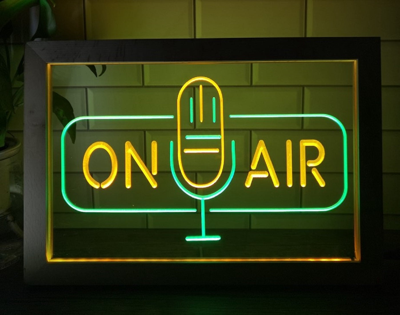 On Air Speaker Led Neon Sign Framed Home Studio Room Audio Recording Studio Decor